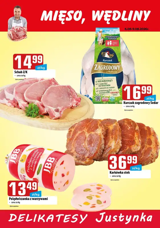 Delikatesy Justynka - gazetka promocyjna Plakaty promocyjne od czwartku 06.08 do niedzieli 09.08 - strona 2