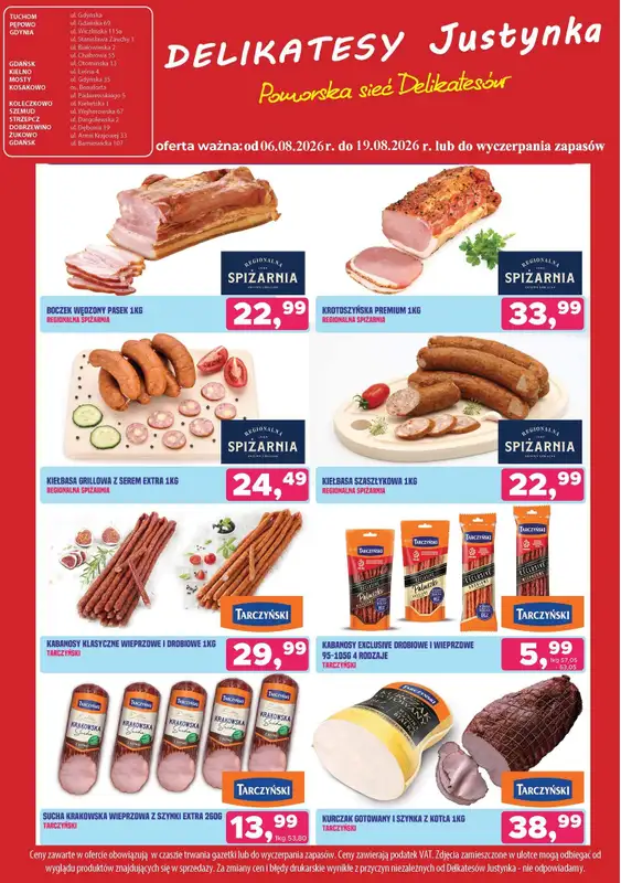Delikatesy Justynka - gazetka promocyjna Gazetka od czwartku 06.08 do środy 19.08 - strona 5