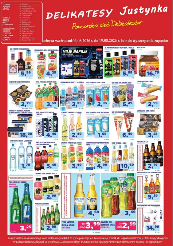 Delikatesy Justynka - gazetka promocyjna Gazetka od czwartku 06.08 do środy 19.08 - strona 6