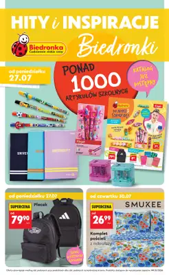 Biedronka - gazetka promocyjna Hity i inspiracje, od 27.07 od poniedziałku 27.07 do środy 12.08