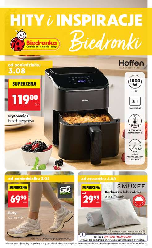 Biedronka - gazetka promocyjna Hity i inspiracje, od 03.08 od poniedziałku 03.08 do środy 19.08