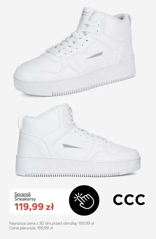 CCC - gazetka promocyjna SALE - białe sneakersy damskie od soboty 08.08  - strona 4