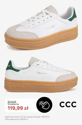 CCC - gazetka promocyjna SALE - białe sneakersy damskie od soboty 08.08  - strona 3