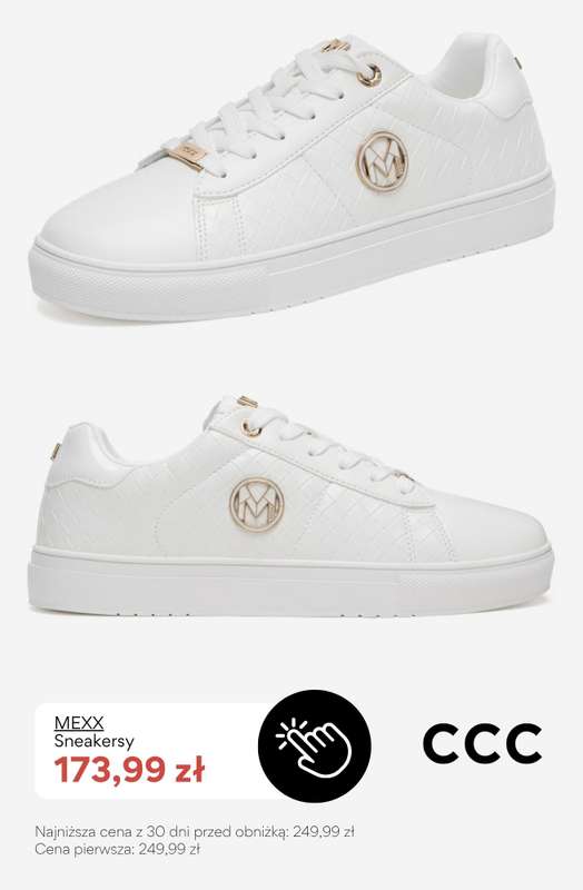 CCC - gazetka promocyjna SALE - białe sneakersy damskie od soboty 08.08  - strona 8