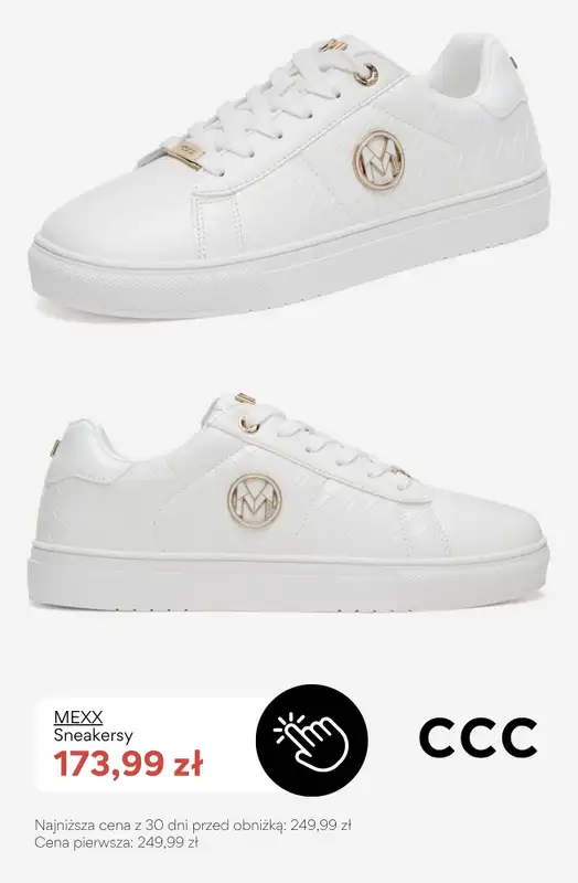 CCC - gazetka promocyjna SALE - białe sneakersy damskie od soboty 08.08  - strona 8