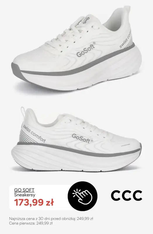 CCC - gazetka promocyjna SALE - białe sneakersy damskie od soboty 08.08  - strona 9