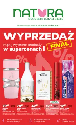 Drogerie Natura - gazetka promocyjna Gazetka od czwartku 06.08 do poniedziałku 24.08