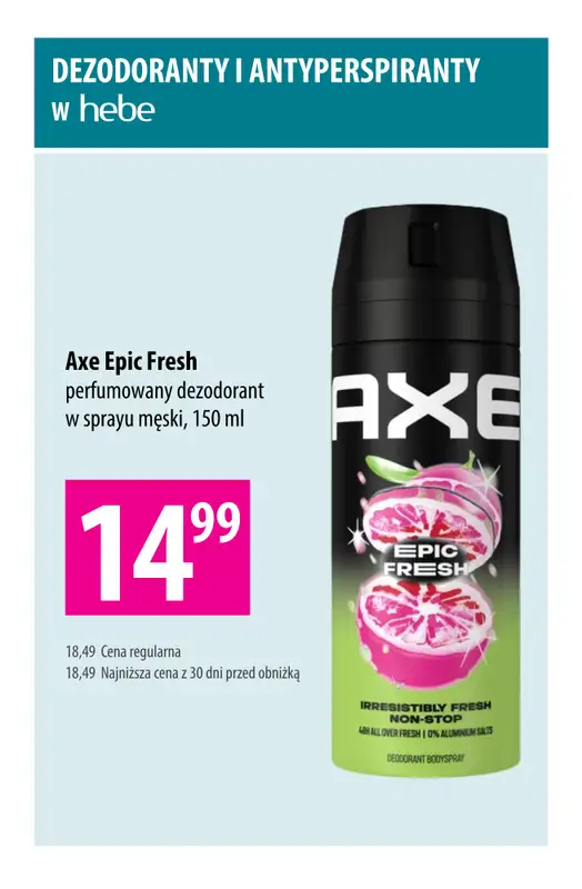 Hebe - gazetka promocyjna Dezodoranty i antyperspiranty w niskich cenach od czwartku 06.08 do środy 19.08 - strona 4