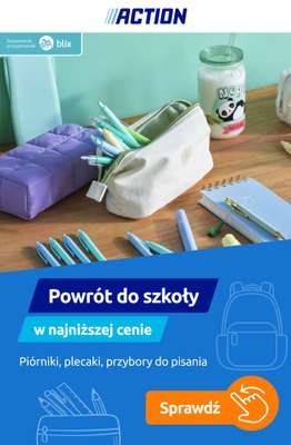 Action - gazetka promocyjna Przybory szkolne, plecaki i piórniki w niskich cenach! od piątku 07.08 do wtorku 11.08