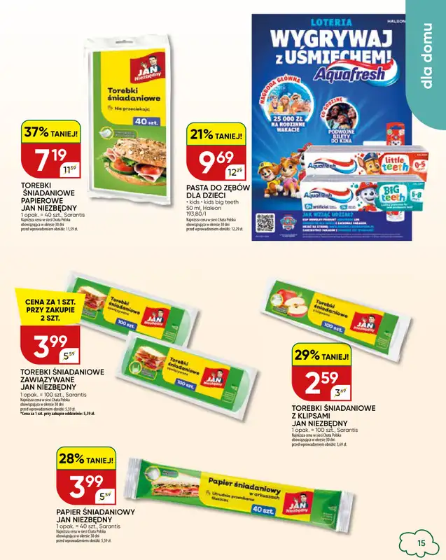 Chata Polska - gazetka promocyjna Katalog Szkoła  do poniedziałku 31.08 - strona 15