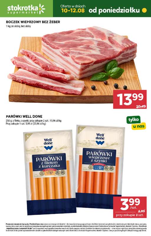 Stokrotka - gazetka promocyjna Hity na start od poniedziałku 10.08 do środy 12.08