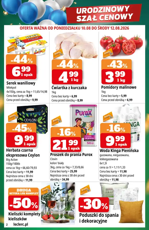 Leclerc - gazetka promocyjna Oferta urodzinowa Leclerc Radom od poniedziałku 10.08 do niedzieli 23.08 - strona 2
