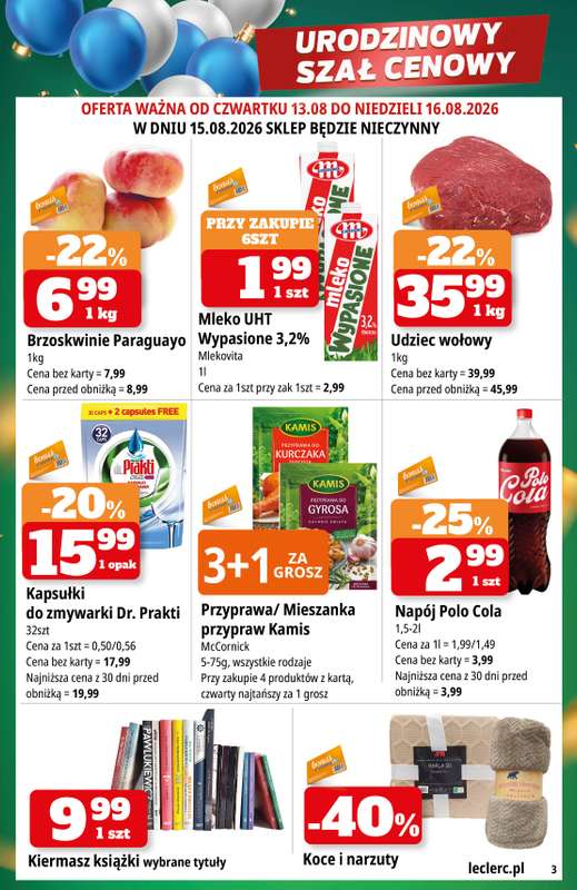 Leclerc - gazetka promocyjna Oferta urodzinowa Leclerc Radom od poniedziałku 10.08 do niedzieli 23.08 - strona 3