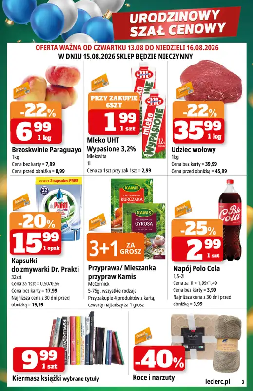 Leclerc - gazetka promocyjna Oferta urodzinowa Leclerc Radom od poniedziałku 10.08 do niedzieli 23.08 - strona 3