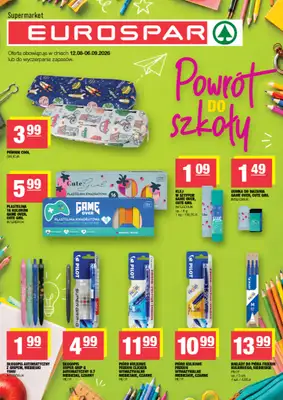 SPAR - gazetka promocyjna Powrót do szkoły - oferta specjalna od środy 12.08 do niedzieli 06.09