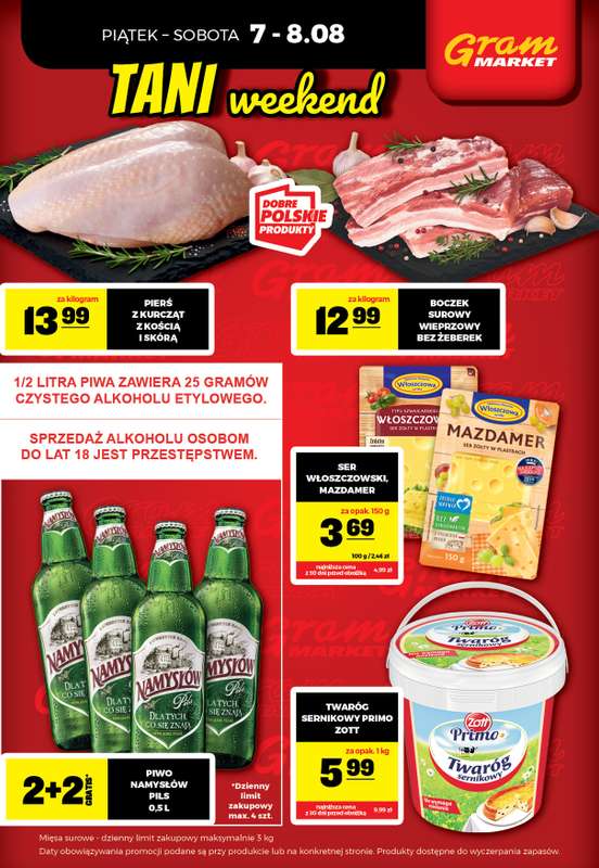 Gram Market - gazetka promocyjna Cały tydzień niskie ceny od piątku 07.08 do środy 12.08 - strona 2