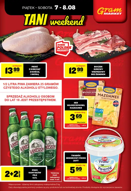 Gram Market - gazetka promocyjna Cały tydzień niskie ceny od piątku 07.08 do środy 12.08 - strona 2