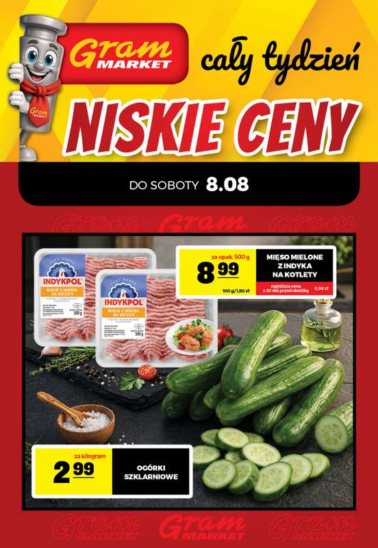 Gram Market - gazetka promocyjna Cały tydzień niskie ceny od piątku 07.08 do środy 12.08
