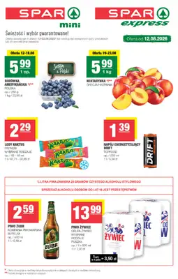 SPAR - gazetka promocyjna Gazetka Spar Mini od środy 12.08 do niedzieli 23.08