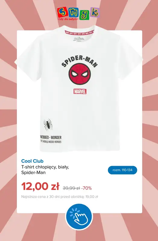 Smyk - gazetka promocyjna Dodatkowe -20% na WYPRZEDAŻ ubrań i butów od czwartku 06.08 do poniedziałku 10.08 - strona 8