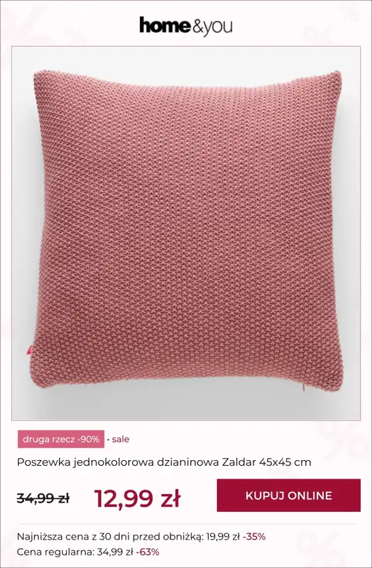 home&you - gazetka promocyjna Promocja druga rzecz -90%: produkty SALE od piątku 07.08 do wtorku 11.08 - strona 8