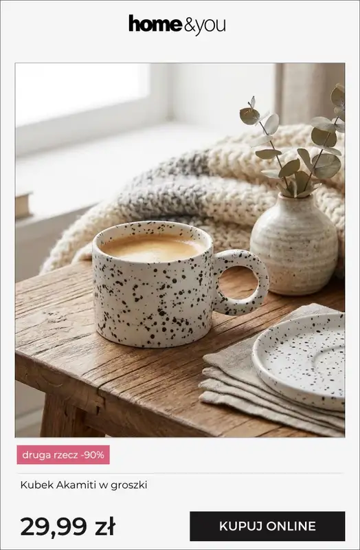 home&you - gazetka promocyjna Promocja druga rzecz -90%: kuchnia i jadalnia od soboty 08.08 do wtorku 11.08 - strona 4