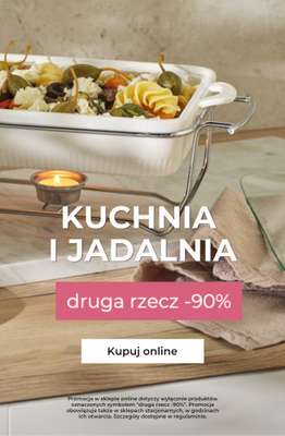 home&you - gazetka promocyjna Promocja druga rzecz -90%: kuchnia i jadalnia od soboty 08.08 do wtorku 11.08