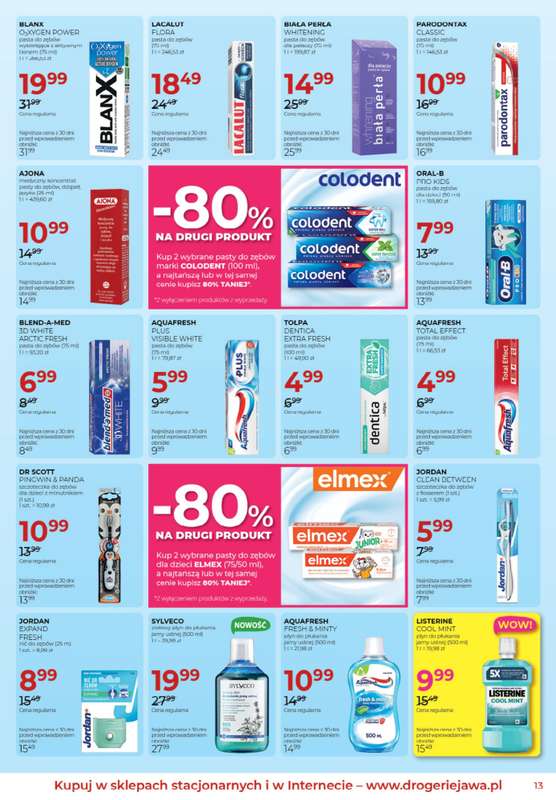 Drogerie Jawa - gazetka promocyjna Gazetka od czwartku 06.08 do środy 02.09 - strona 13