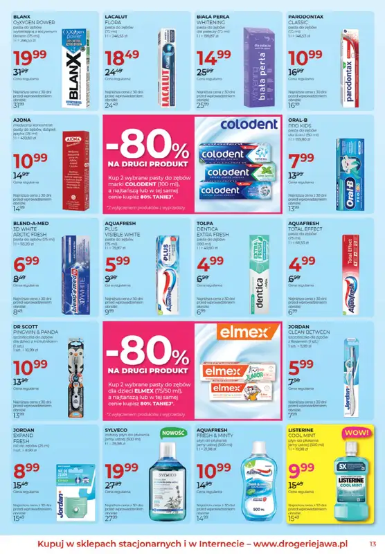 Drogerie Jawa - gazetka promocyjna Gazetka od czwartku 06.08 do środy 02.09 - strona 13