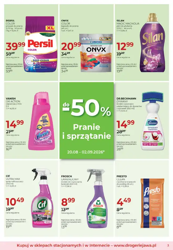 Drogerie Jawa - gazetka promocyjna Gazetka od czwartku 06.08 do środy 02.09 - strona 3