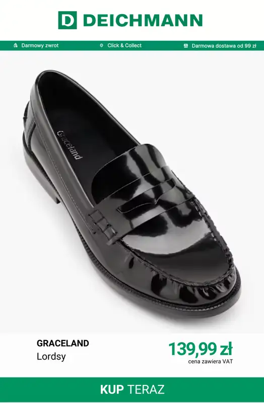 Deichmann - gazetka promocyjna Półbuty damskie od czwartku 06.08  - strona 8
