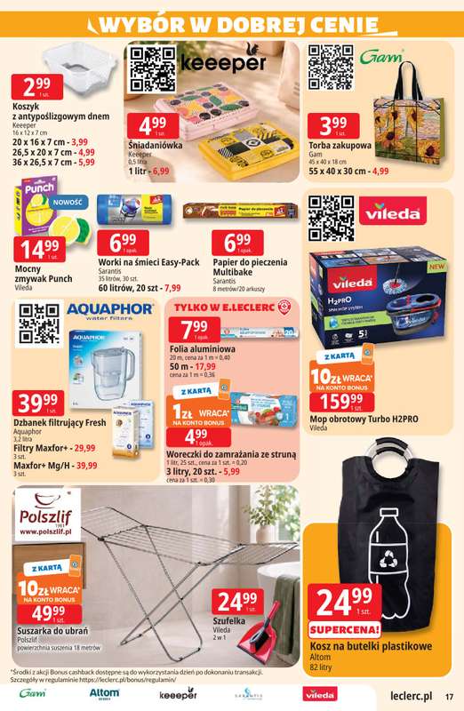 Leclerc - gazetka promocyjna Oferta E.Leclerc od wtorku 11.08 do soboty 22.08 - strona 17