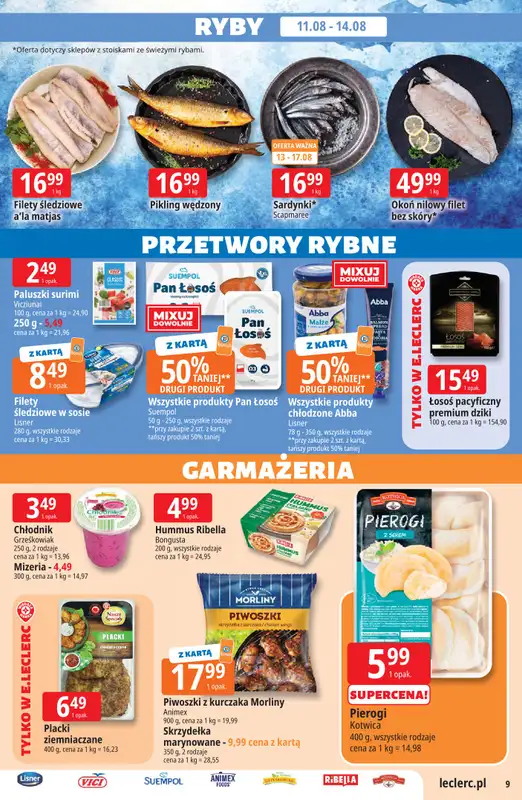 Leclerc - gazetka promocyjna Oferta E.Leclerc od wtorku 11.08 do soboty 22.08 - strona 9