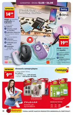 Biedronka - gazetka promocyjna Hity i inspiracje, od 10.08 od poniedziałku 10.08 do środy 26.08 - strona 38