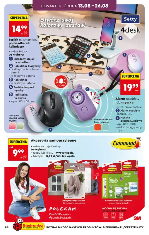 Biedronka - gazetka promocyjna Hity i inspiracje, od 10.08 od poniedziałku 10.08 do środy 26.08 - strona 38