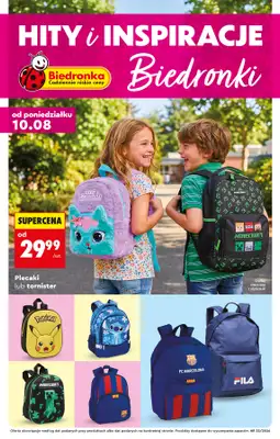 Biedronka - gazetka promocyjna Hity i inspiracje, od 10.08 od poniedziałku 10.08 do środy 26.08