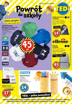 Tedi - gazetka promocyjna Powrót do szkoły od piątku 07.08 do soboty 15.08
