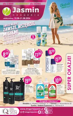 Drogerie Jasmin - gazetka promocyjna Gazetka od poniedziałku 10.08 do poniedziałku 31.08