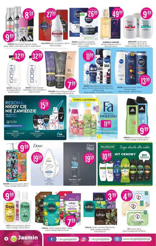 Drogerie Jasmin - gazetka promocyjna Gazetka od poniedziałku 10.08 do poniedziałku 31.08 - strona 4