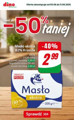 Dino - gazetka promocyjna Nawet do -50% taniej od piątku 07.08 do wtorku 11.08