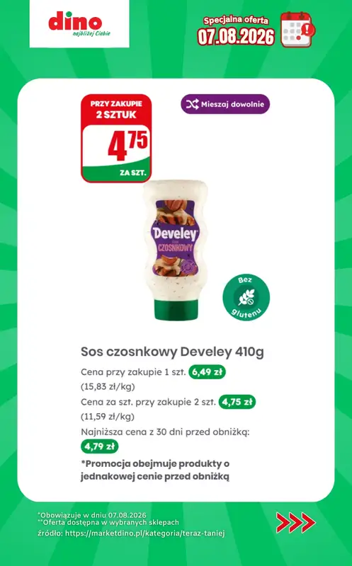 Dino - gazetka promocyjna Specjalna oferta na 07.08.2026 - promocje spoza gazetki od piątku 07.08 do piątku 07.08 - strona 5
