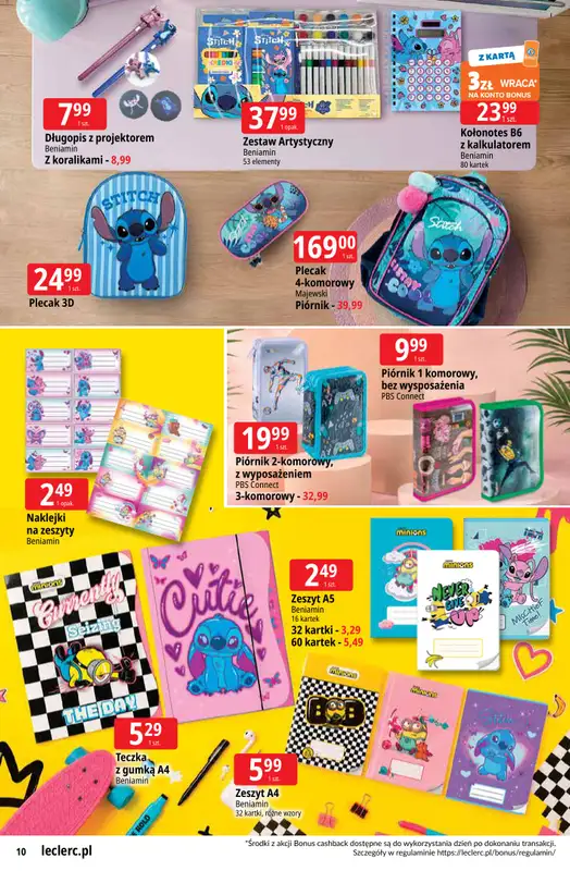 Leclerc - gazetka promocyjna Oferta E.Leclerc | Powrót do szkoły od wtorku 11.08 do poniedziałku 31.08 - strona 10