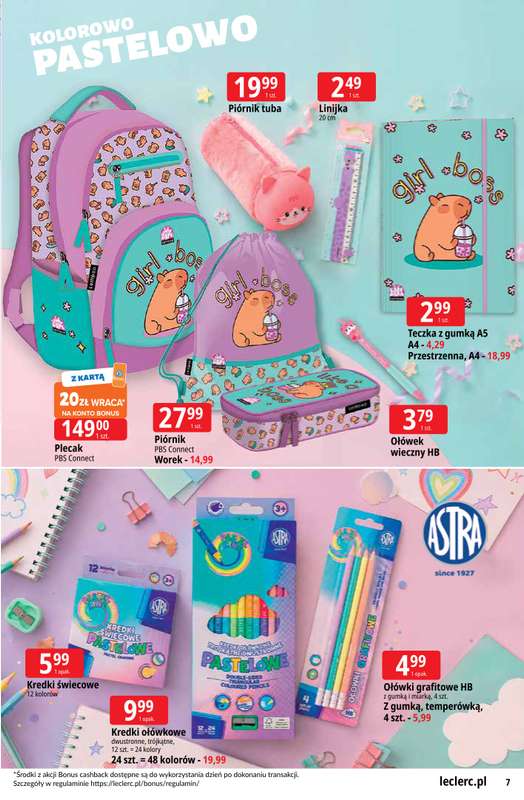 Leclerc - gazetka promocyjna Oferta E.Leclerc | Powrót do szkoły od wtorku 11.08 do poniedziałku 31.08 - strona 7