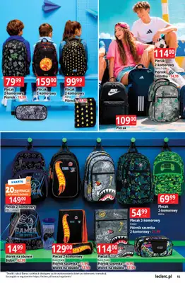 Leclerc - gazetka promocyjna Oferta E.Leclerc | Powrót do szkoły od wtorku 11.08 do poniedziałku 31.08 - strona 15