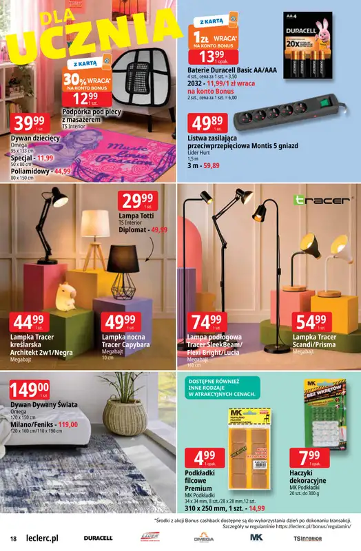 Leclerc - gazetka promocyjna Oferta E.Leclerc | Powrót do szkoły od wtorku 11.08 do poniedziałku 31.08 - strona 18