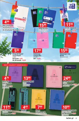 Leclerc - gazetka promocyjna Oferta E.Leclerc | Powrót do szkoły od wtorku 11.08 do poniedziałku 31.08 - strona 17