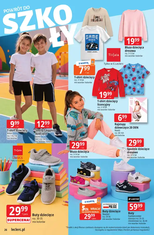 Leclerc - gazetka promocyjna Oferta E.Leclerc | Powrót do szkoły od wtorku 11.08 do poniedziałku 31.08 - strona 26