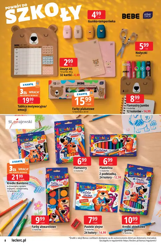 Leclerc - gazetka promocyjna Oferta E.Leclerc | Powrót do szkoły od wtorku 11.08 do poniedziałku 31.08 - strona 8