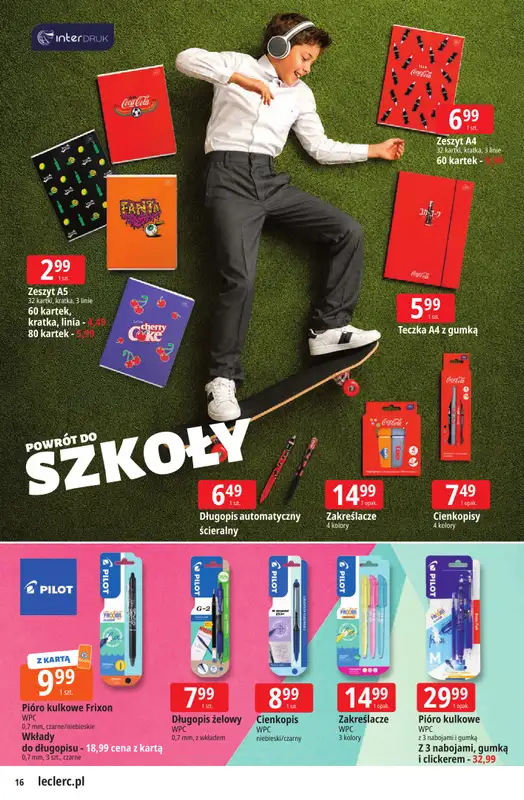 Leclerc - gazetka promocyjna Oferta E.Leclerc | Powrót do szkoły od wtorku 11.08 do poniedziałku 31.08 - strona 16