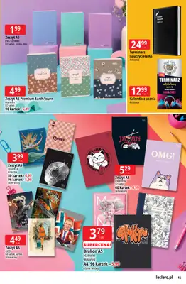 Leclerc - gazetka promocyjna Oferta E.Leclerc | Powrót do szkoły od wtorku 11.08 do poniedziałku 31.08 - strona 15